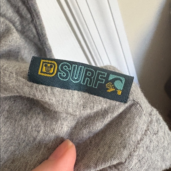 Disney Parks Gray and Blue Mickey Surf Wave Long Sleeve Henley - Picture 7 of 9